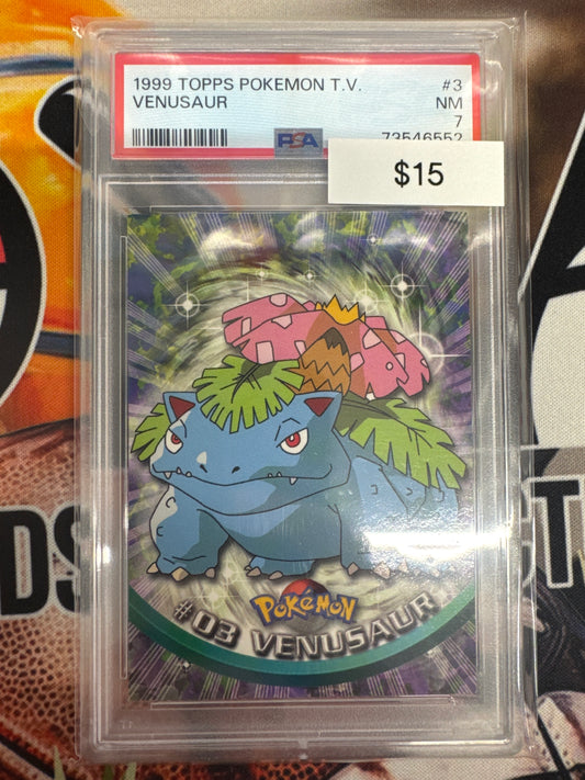 1999 Topps Pokémon T.V. Venusaur PSA 7