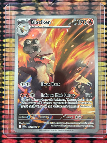Pokémon Blaziken Illustration Rare Destined Rivals 192/182