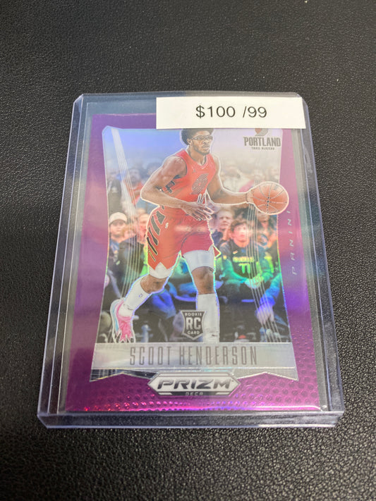 2023-24 Panini Prizm Throwback Scoot Henderson Purple /99