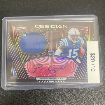 2019 NFL Obsidian Parris Campbell Rookie Patch Auto /10