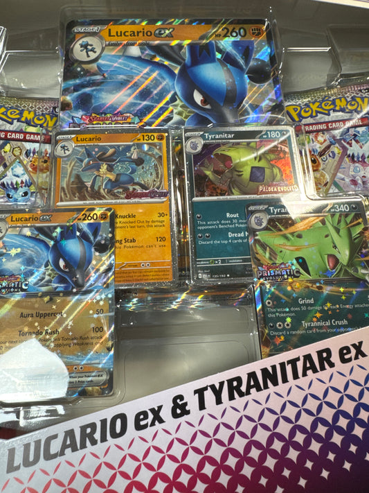 Pokemon Prismatic Lucario & Tyranitar ex Premium Collection