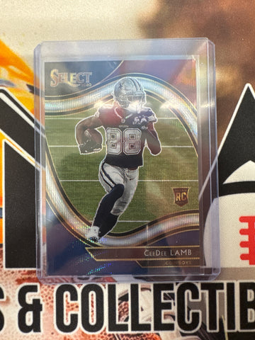 2020 Panini Select NFL CeeDee Lamb Rookie Field Level Tri-Color /75