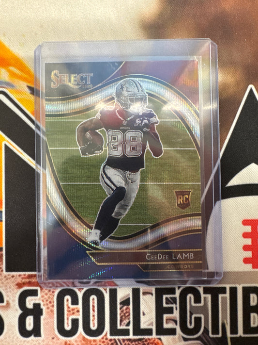 2020 Panini Select NFL CeeDee Lamb Rookie Field Level Tri-Color /75