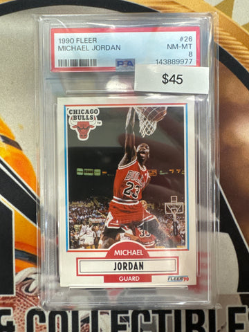 1990 Fleer Basketball Michael Jordan PSA 8