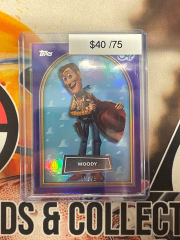 2026 Topps Toy Story 30th Anniversary Woody Purple Refractor /75