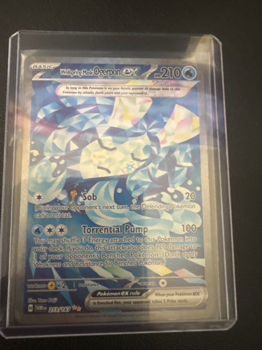 Pokémon Wellspring Mask Ogerpon ex Twilight Masquerade Special Illustration Rare 213/167
