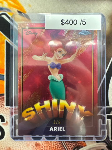 2025 Topps Chrome Disney Ariel Shiny Case Hit SSP Red Refractor /5