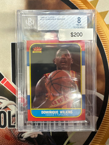 1986 Fleer Basketball Dominique Wilkins BGS 8