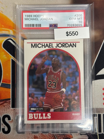 1989 NBA Hoops Michael Jordan PSA 10