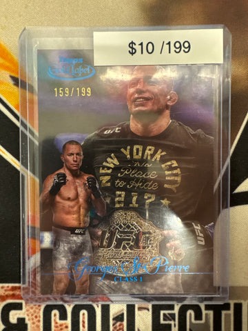2024 Topps Gold Label UFC Georges St-Pierre Blue Refractor /199