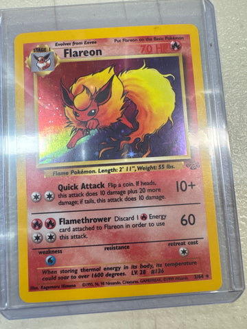 Pokémon Flareon Jungle Holo 3/64 LP+