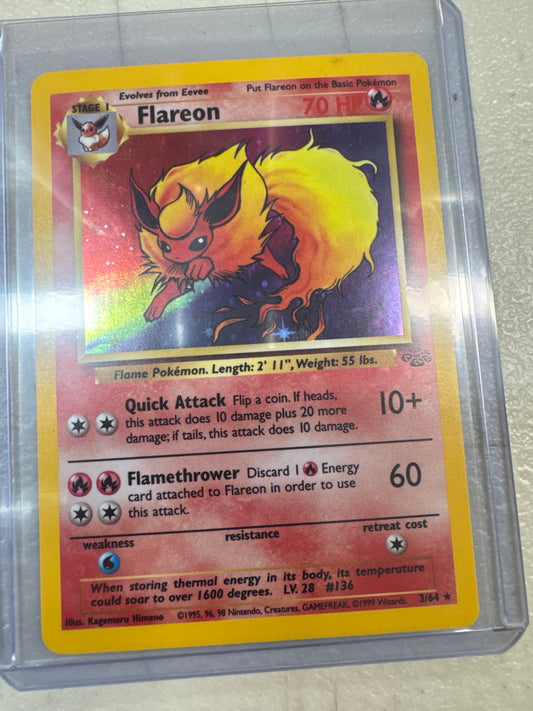 Pokémon Flareon Jungle Holo 3/64 LP+