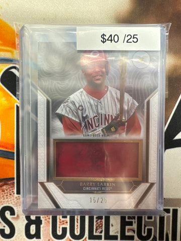 2025 Topps Definitive Collection MLB Barry Larkin Helmet Relic /25