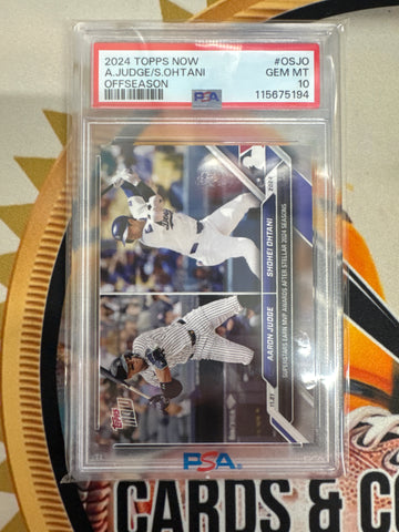 2024 Topps Now MLB Aaron Judge & Shohei Ohtani Offseason MVP PSA 10