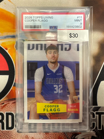 2026 Topps Living NBA Cooper Flagg Rookie PSA 9