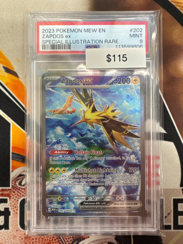 Pokemon Zapdos ex Mew (151) 202/165 SIR PSA 9