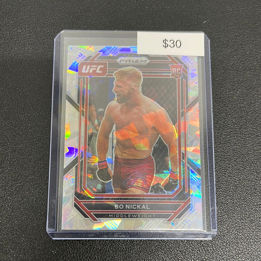 2023 UFC Prizm Bo Nickal Cracked Ice Rookie