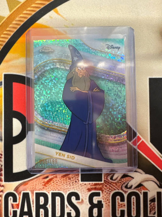 2025 Topps Chrome Disney Yen Sid Aqua Mini-Diamond Refractor /199