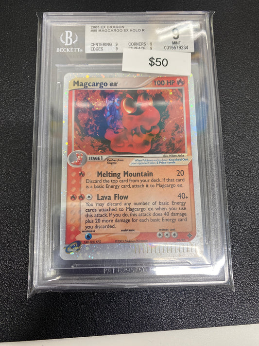 Pokémon Magcargo ex Dragon Holo 95/97 BGS 9