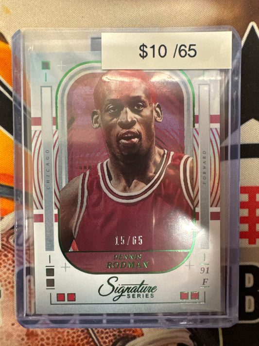 2025-26 Panini Signature Series Basketball Dennis Rodman Green Prizm /65