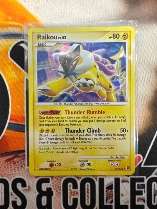 Pokémon Raikou Lv. 42 Cracked Ice Holo Promo 16/132
