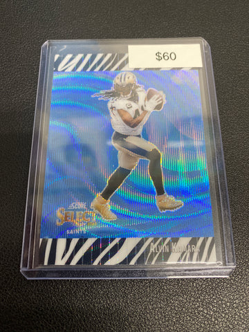 2023-24 Panini Select Alvin Kamara Zebra Score Throwback SSP