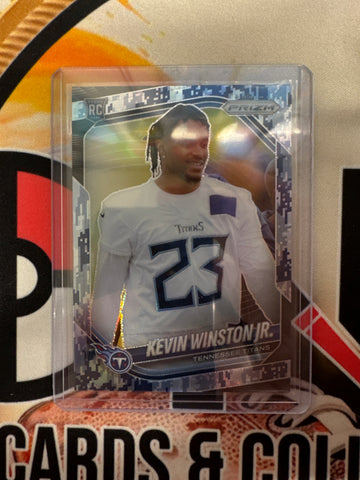 2025 Panini Prizm NFL Kevin Winston Jr. Rookie Camo Prizm /25