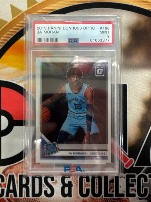 2019 Panini Donruss Optic NBA Ja Morant Rated Rookie PSA 9