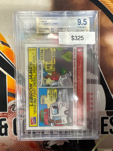2003-04 Topps Bazooka LeBron James Rookie Comics BGS 9.5