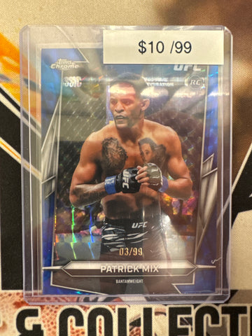 2026 Topps Chrome UFC Patrick Mix Rookie Blue Geometric Refractor /99