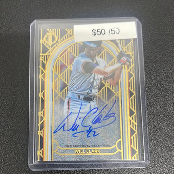 2024 MLB Topps Tribute Will Clark Iconic Perspectives Gold Auto /50