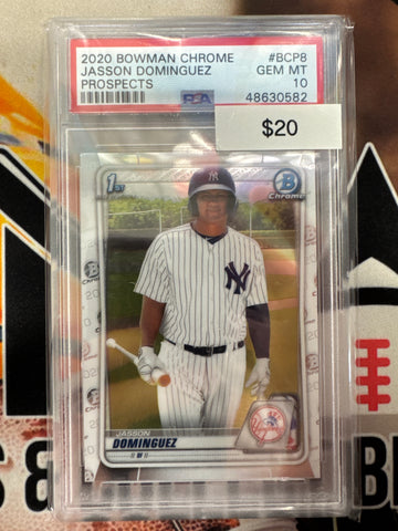 2020 Bowman Chrome Baseball Jasson Dominguez 1st Bowman Prospects PSA 10