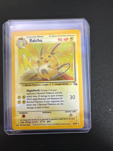 Pokémon Raichu Fossil Holo 14/62