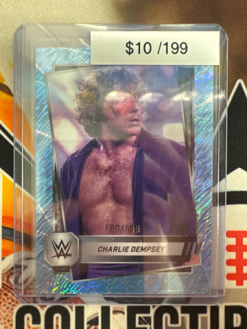 2025 Topps Chrome WWE Charlie Dempsey Teal Shimmer Refractor /199