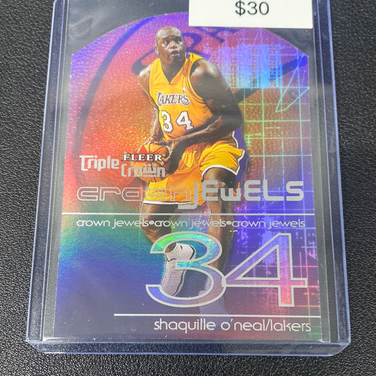 2000-01 Fleer Skybox Shaquille O’Neal triple crown die cut