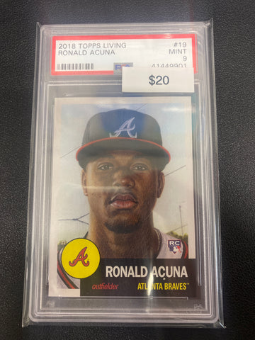 2018 Topps Living Ronald Acuna Jr Rookie PSA 9