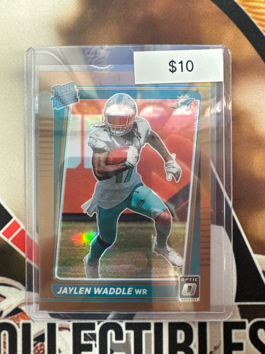 2021 Panini Donruss Optic NFL Jaylen Waddle Rated Rookie Bronze