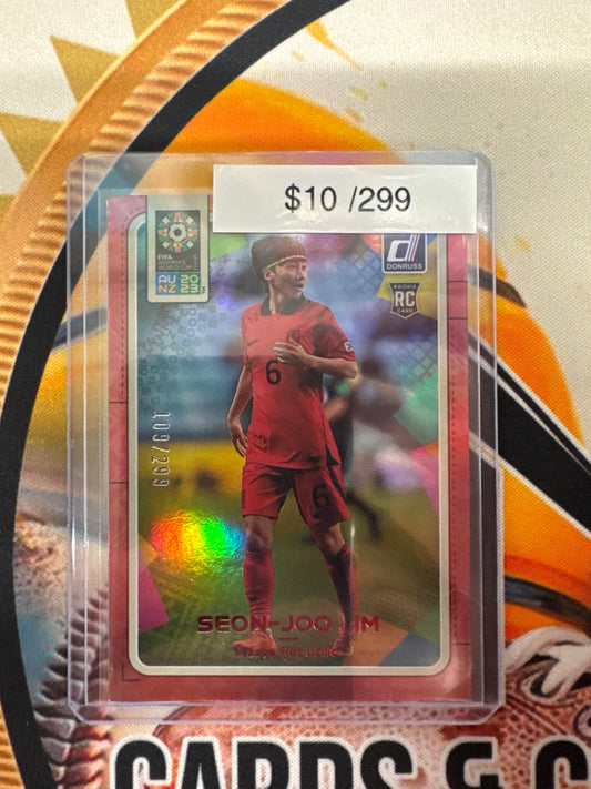 2023 Panini Donruss Fifa Women’s World Cup Seon-Joo Lim Rookie Red Refractor /299