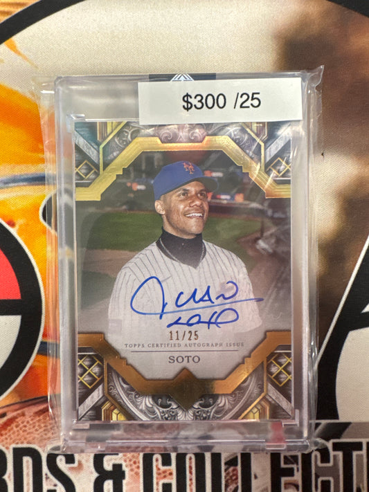 2025 Topps Transcendent MLB Juan Soto On Card Autograph Gold /25