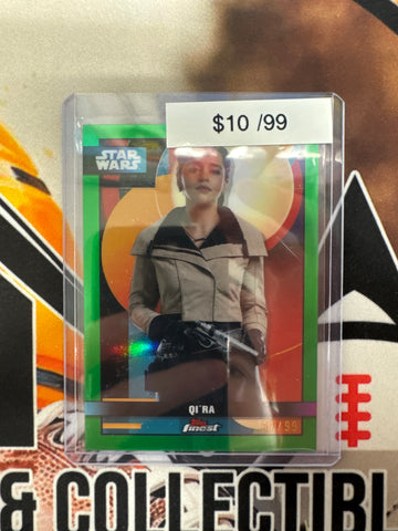 Topps Finest Star Wars Qi’Ra Green Refractor /99