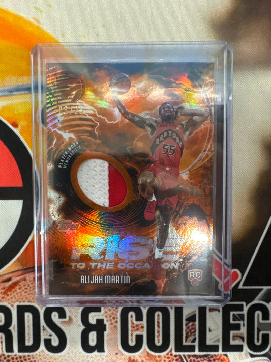 2025-26 Topps NBA Alijah Martin Rookie Rise To The Occasion Patch Orange Refractor /25