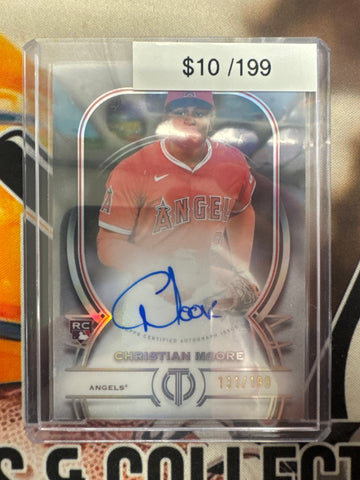 2026 Topps Tribute MLB Christian Moore Rookie Autograph Refractor /199