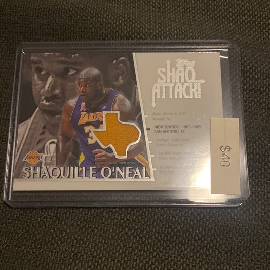 2002 Topps Shaquille O’Neal Shaq Attack Texas yellow