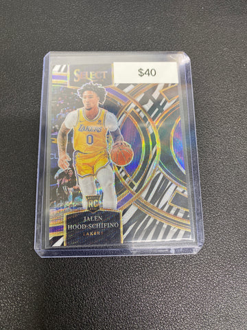 2023-24 NBA Select Jalen Hood-Schifino Zebra Rookie