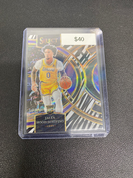 2023-24 NBA Select Jalen Hood-Schifino Zebra Rookie