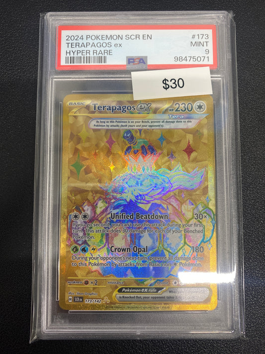 Pokémon Terapagos ex Hyper Rare Stellar Crown 173/142 PSA 9