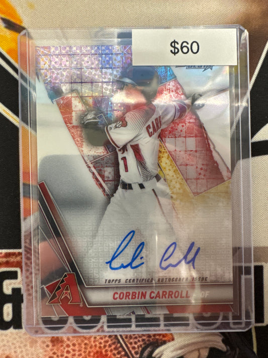 2019 Bowman Best MLB Corbin Carroll Best Of 2019 Autograph On Card