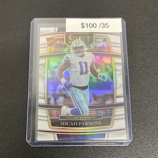 2021 NFL Select Micah Parsons White Prizm Rookie /35