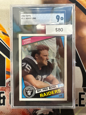 1984 Topps NFL Howie Long AFC Pro Bowl SGC 9