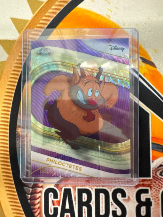 2025 Topps Chrome Disney Philoctetes Purple Wave Refractor /75